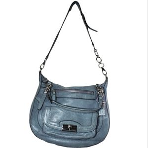 Coach Kristin Laila Pinnacle Round Satchel Shimmer Slate